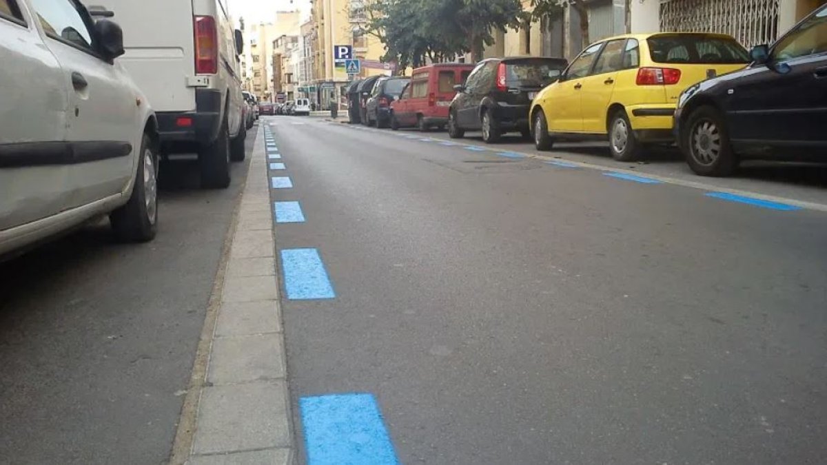 Imagen de archivo de la zona azul en la capital de Almería.