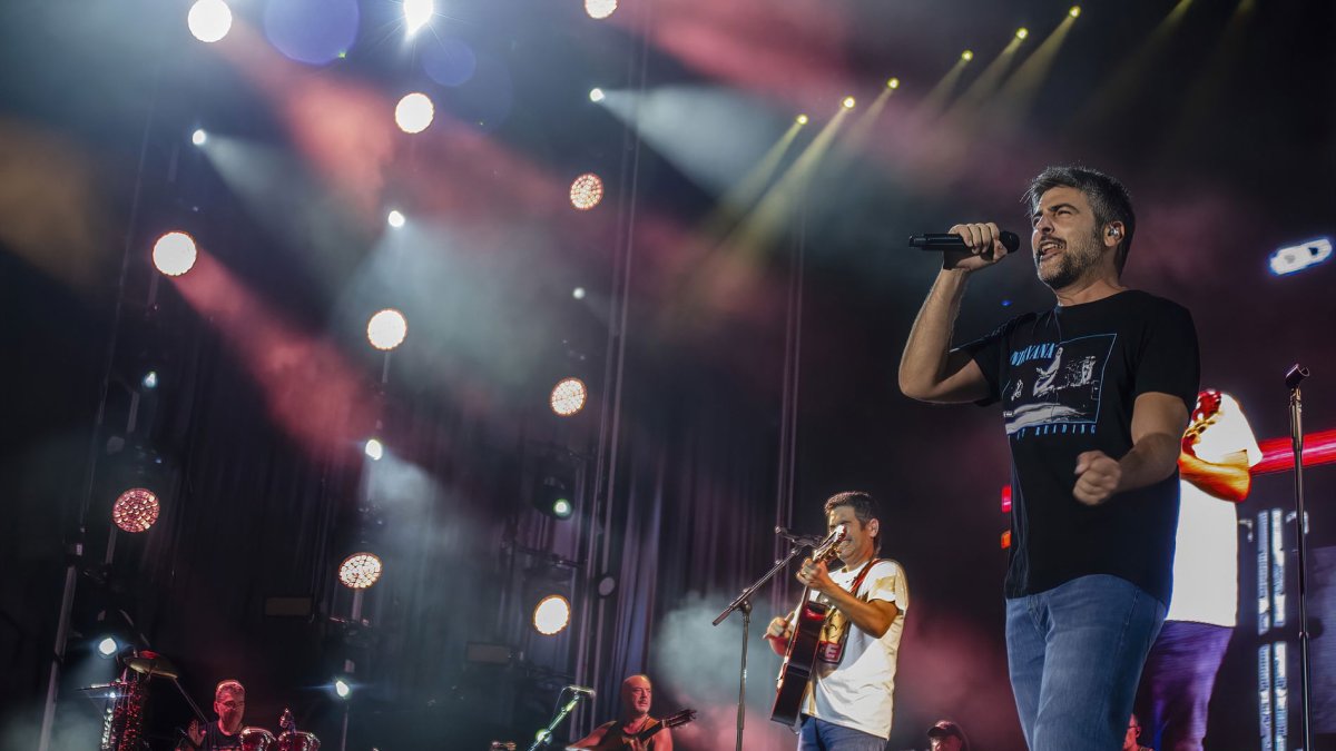 Estopa en una visita a Almería.