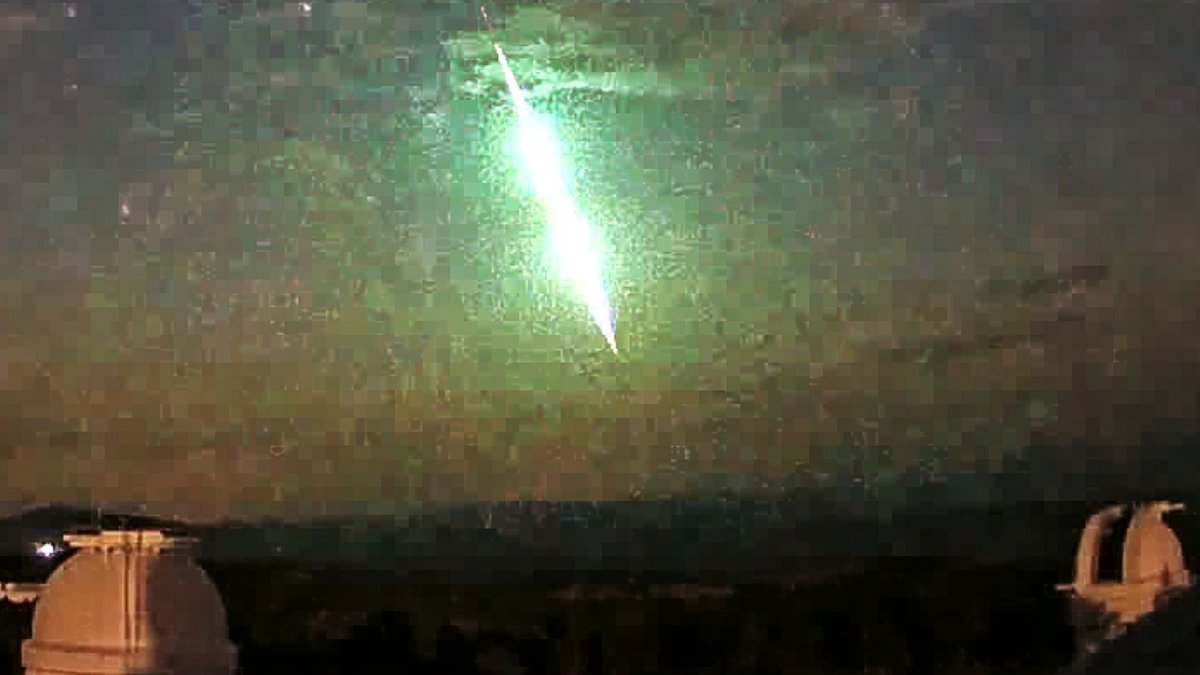 Imagen del bólido captada desde Calar Alto.