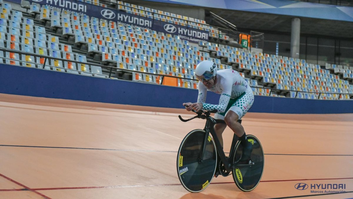 Pablo Jaramillo en mitad de una competición.