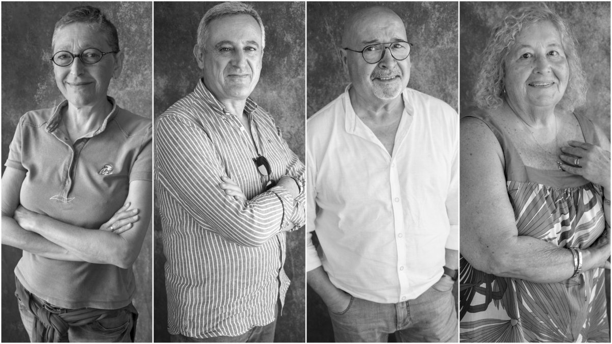 Carmen López, Carmelo Martínez Anaya, Jesús Martínez Gómez y Ana María Romero Yebra, autores de 'Relatos en Almería (IV). Fotos: Rodrigo Val