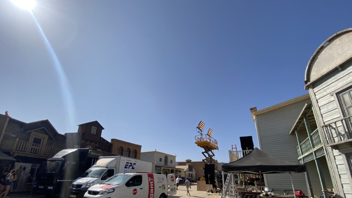 Rodaje de un anuncio publicitario en Oasys MiniHollywood.