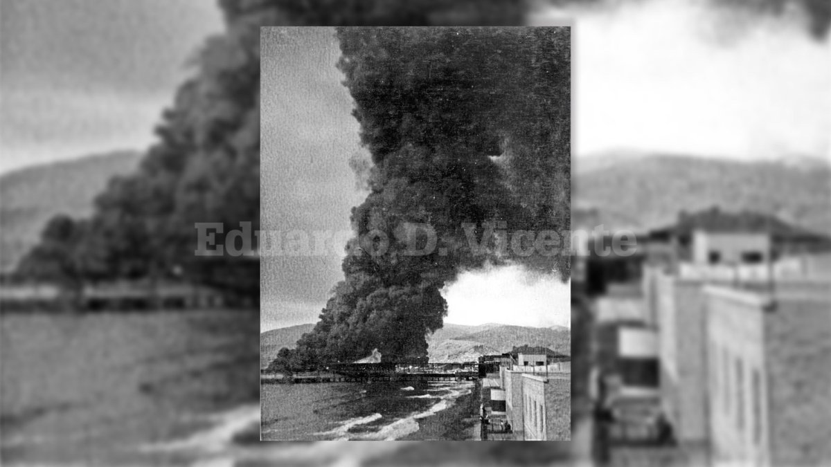 El barrio de las playas de Levante la mañana que bombardearon la Campsa, el 8 de noviember de 1936.