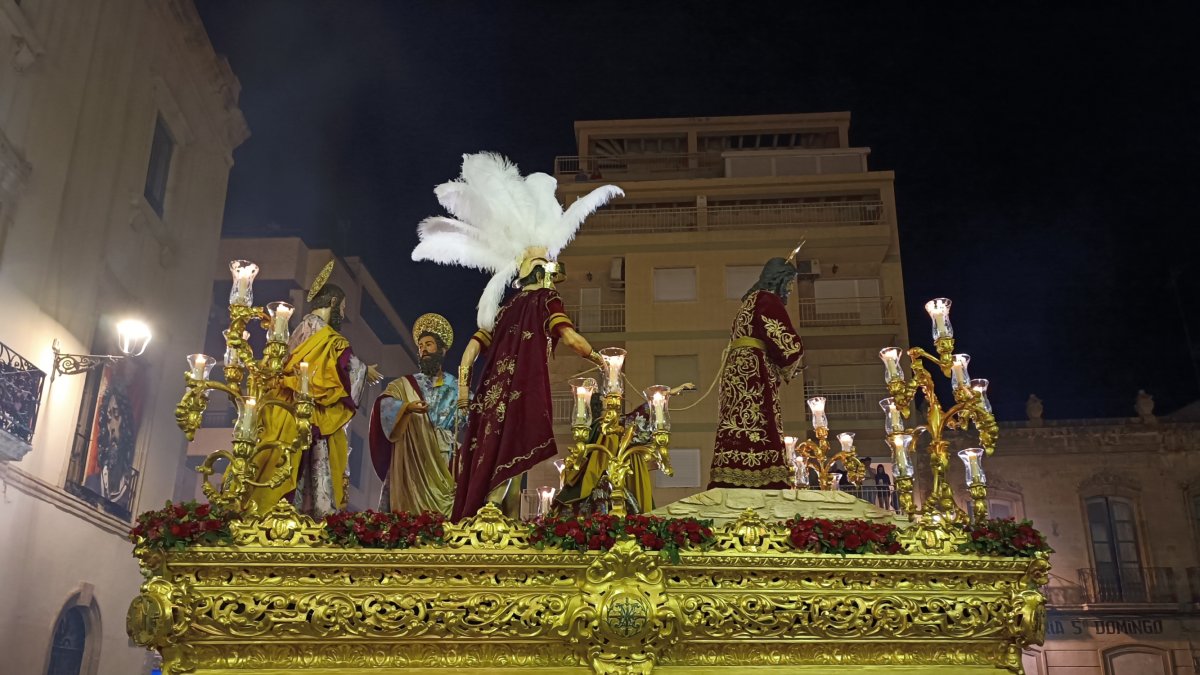 Estreno del misterio de Nuestro Padre Jesús de las Penas en el abandono de sus discípulos el pasado Jueves Santo.