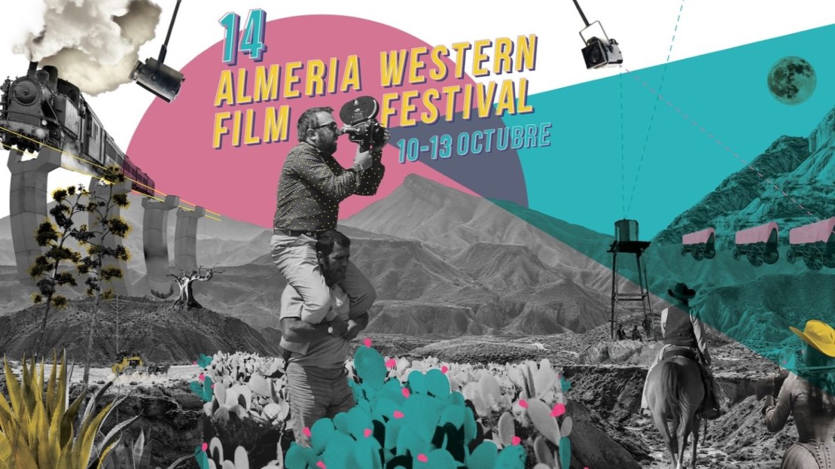 Detalle del cartel, obra de Celia Coe, con el que se promociona el 14ª Almería Western Film Festival.