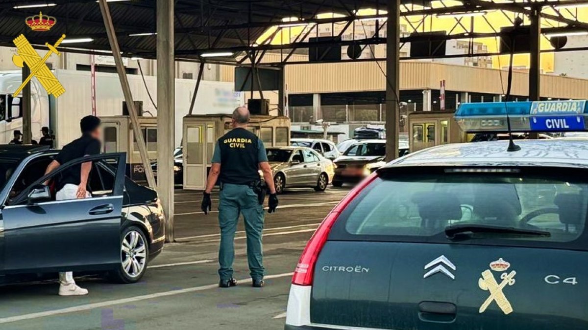 Agente de la Guardia Civil en el momento del suceso.