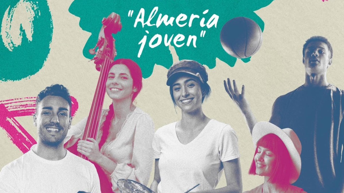 Detalles del cartel del I Concurso de Talentos 'Almería Joven'.