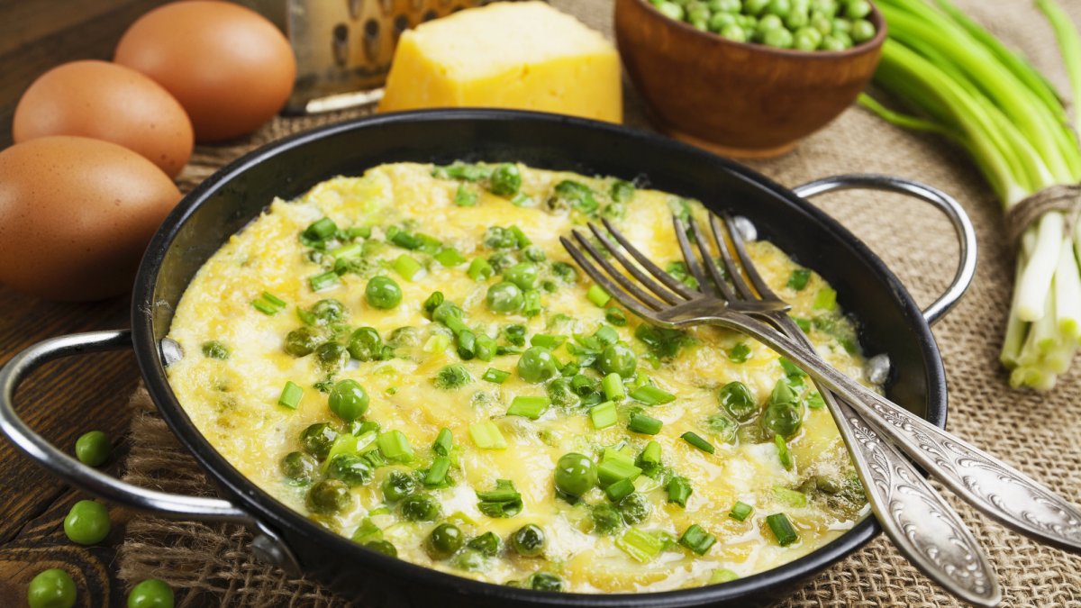 Tortilla de guisantes. (FOTO: Depositphotos).