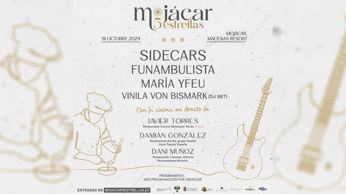 Cartel del original festival que se celebrará en Mojácar.