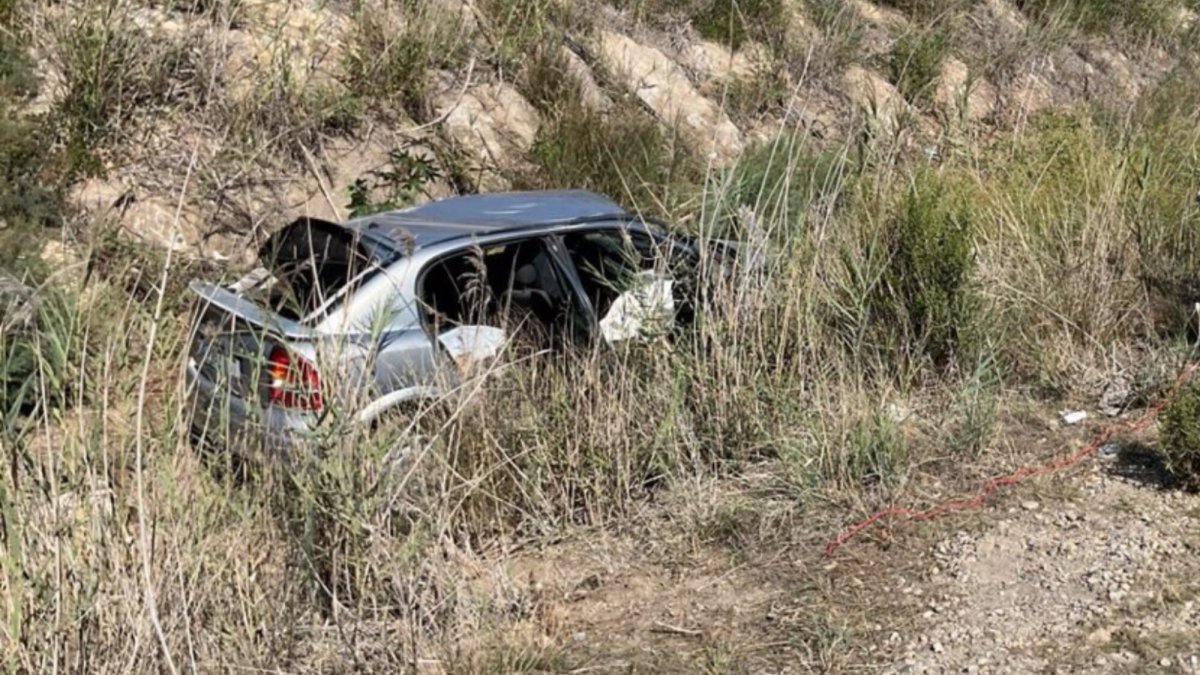 Imagen del accidente remitida por Bomberos del Levante.