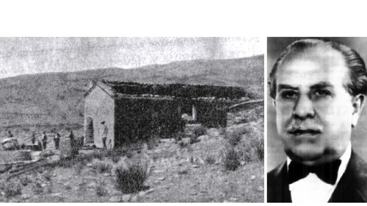 Cortijo El Pitango, donde se originaron los fuegos, y el científico José Cubillo.