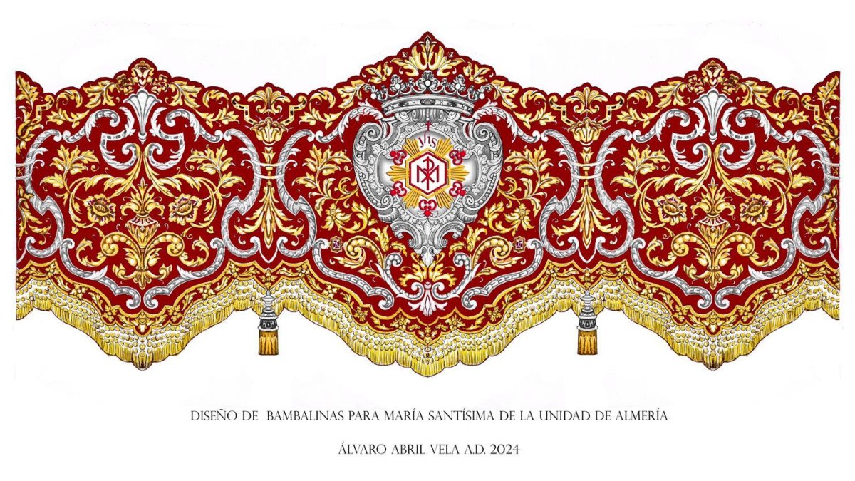 Frontal del paso de palio de la Unidad.