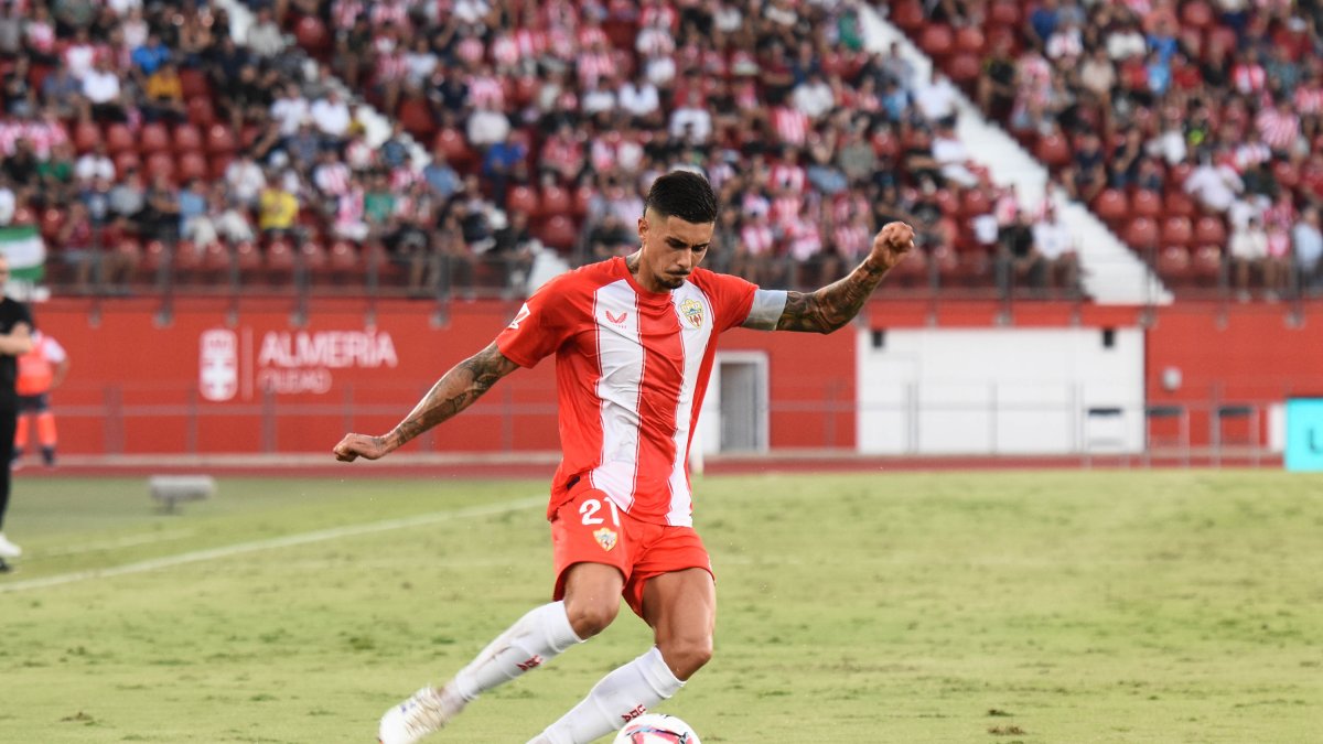 Chumi en el partido del sábado ante el Burgos.