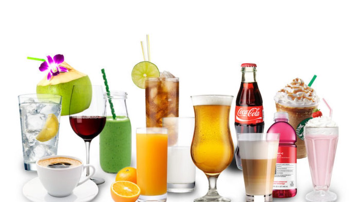 Composición con varias bebidas.