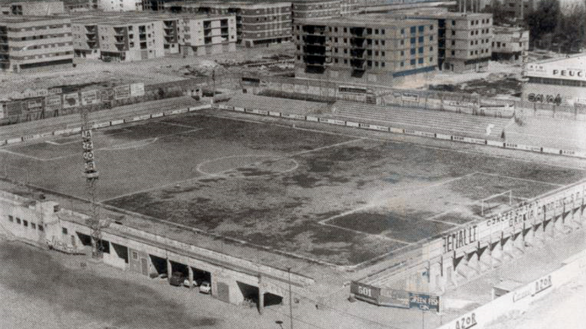 El campo de El Armajal en los años setenta.