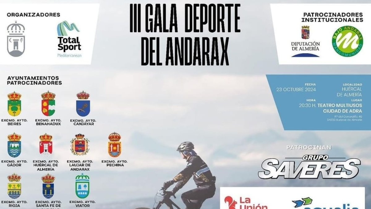 . Cartel de la Gala del Deporte del Andarax.