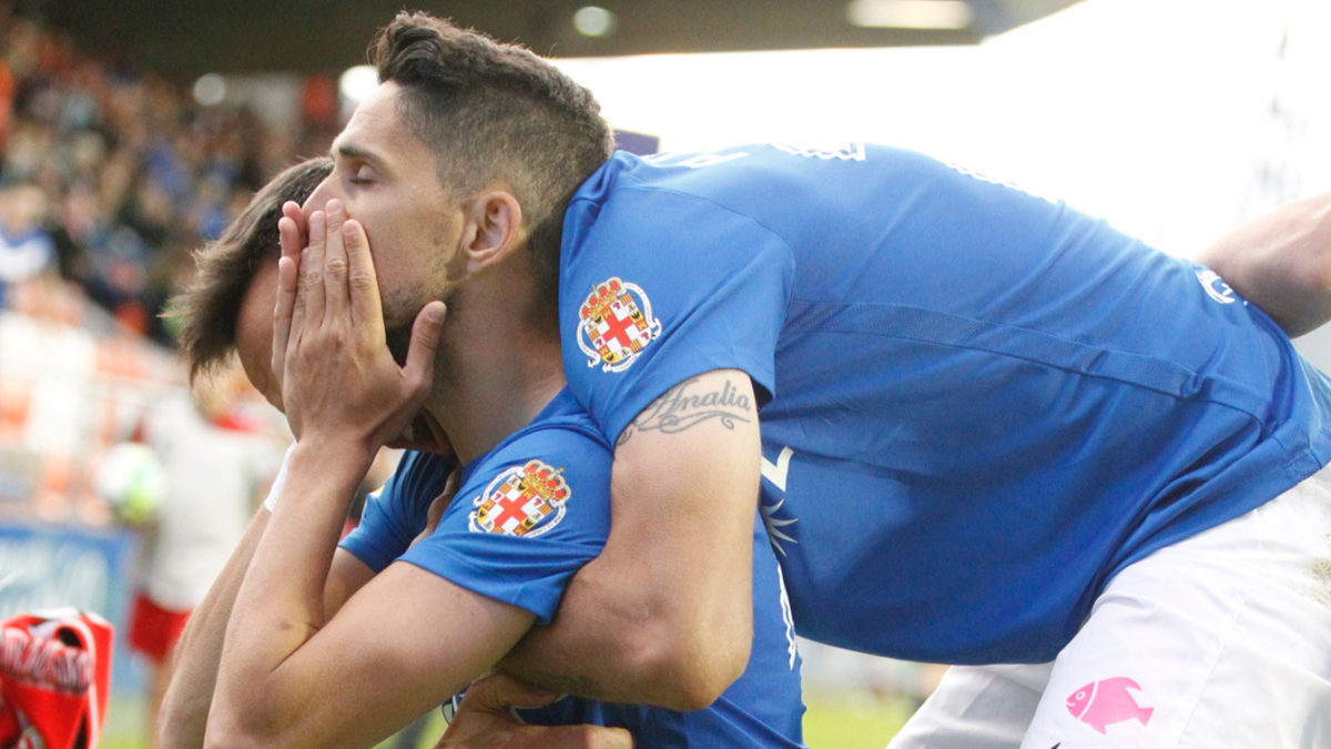 Fidel marco el gol de Almería en el Anxo Carro de Lugo.