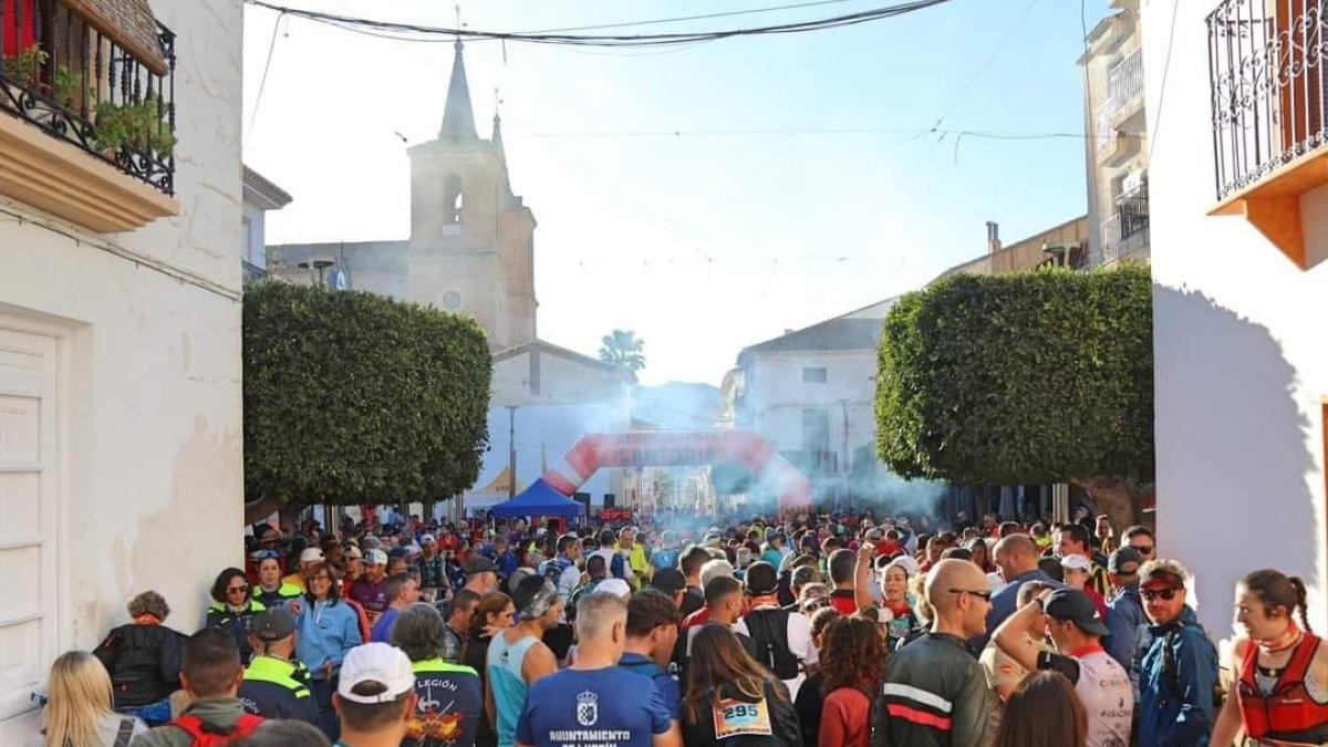 Realización de una prueba deportiva en Cantoria.