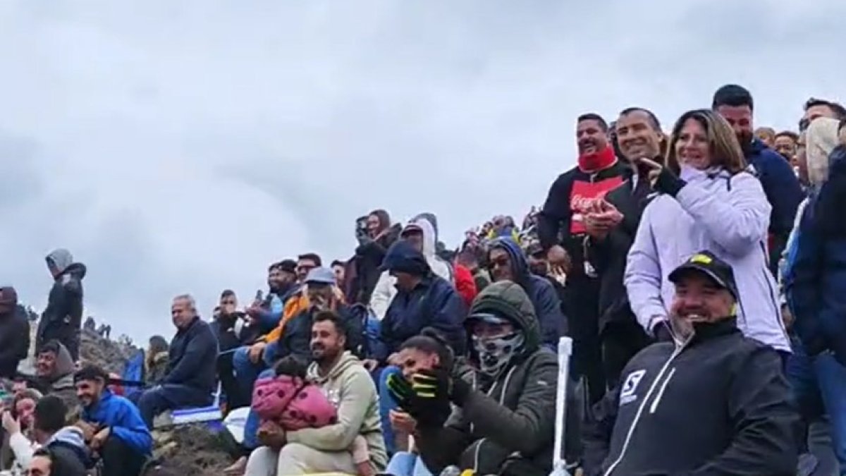 Aficionados en esta prueba deportiva.