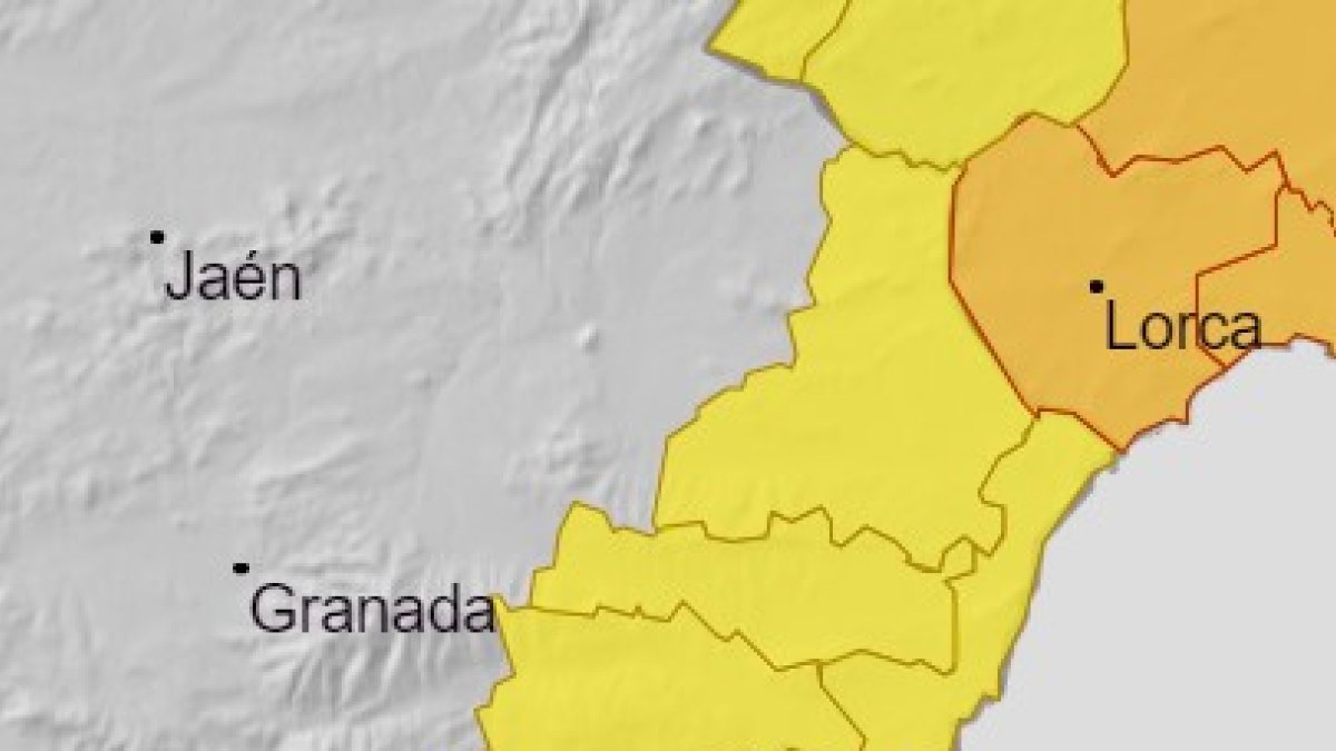 Aviso amarillo en la provincia de Almería.
