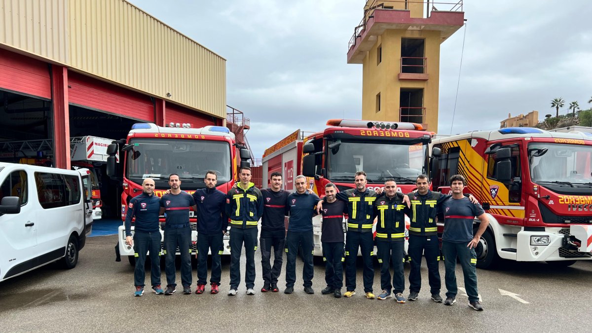Contingente de Bomberos del Levante destinado a Valencia.