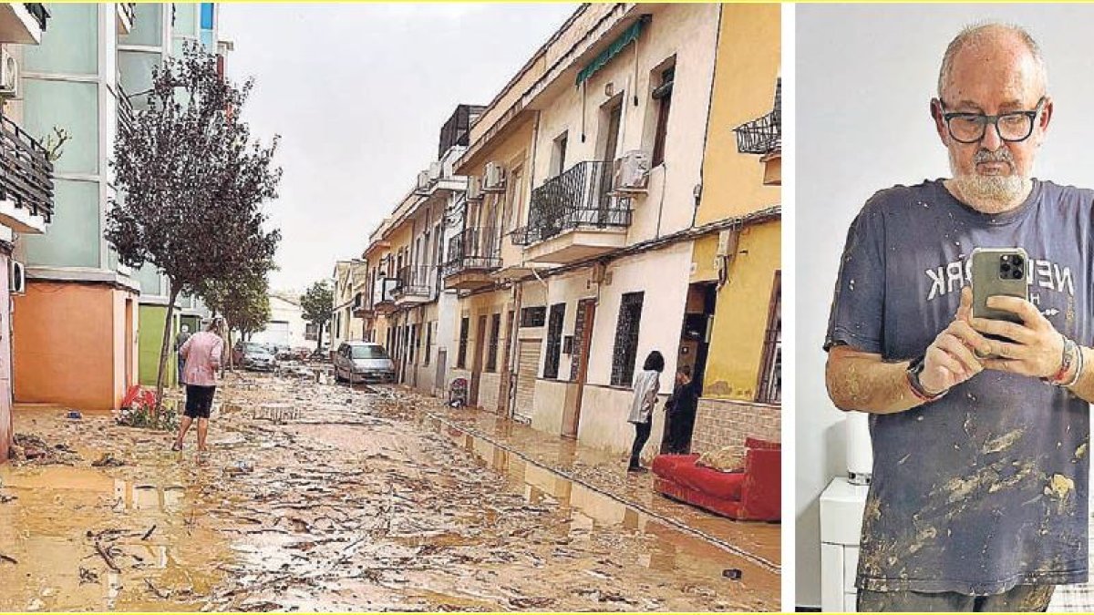 Barrio de la familia Guijarro en Picaña; a la derecha, José Guijarro (hijo) llegado de Garrucha.
