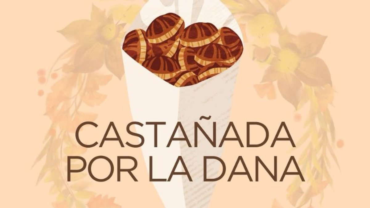 Castañada solidaria en Marqués de Heredia.