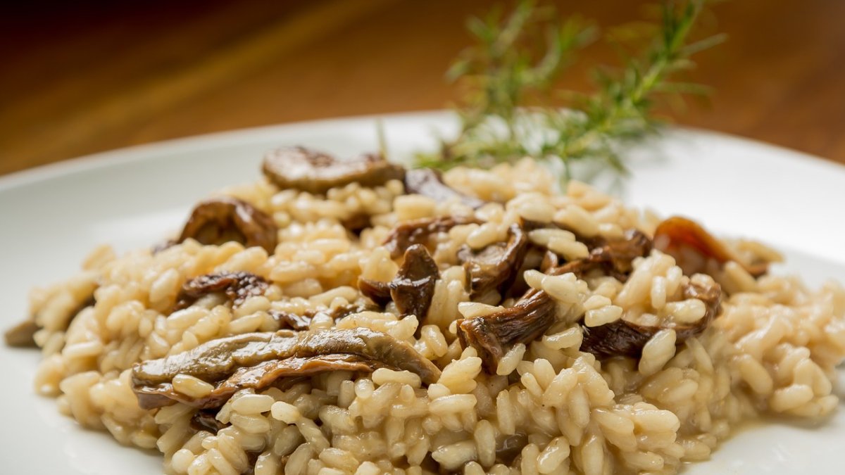 Risotto para almorzar.