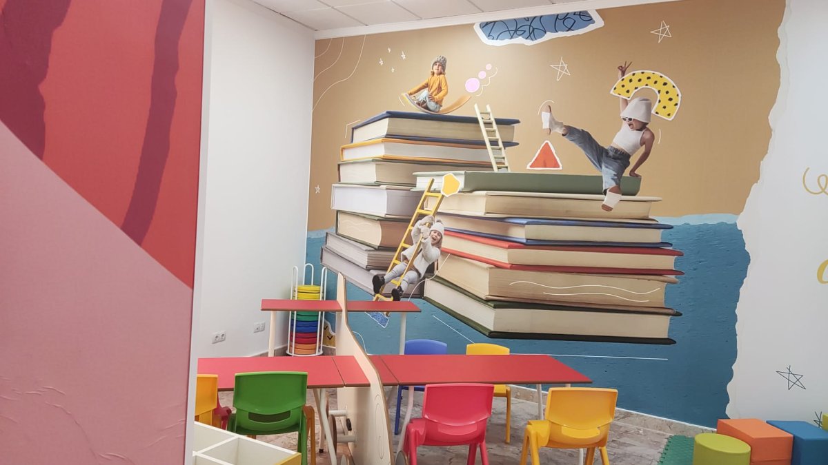 Una zona del interior de la biblioteca galardonada.