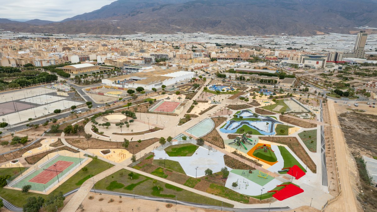 Vista aérea del Parque SAn José de El Ejido.