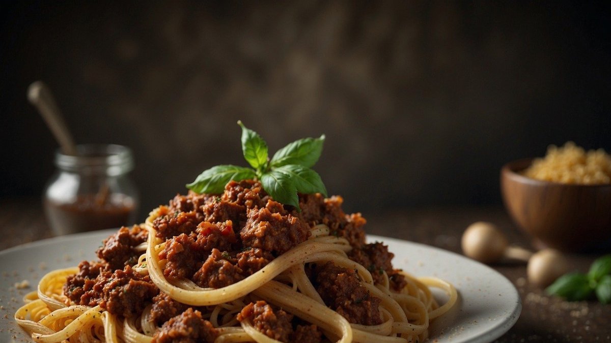 Pasta a la boloñesa.