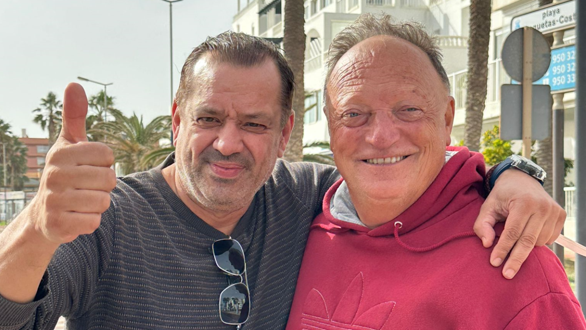 Domingo Salmerón y José Ángel Moreno en Roquetas de Mar.