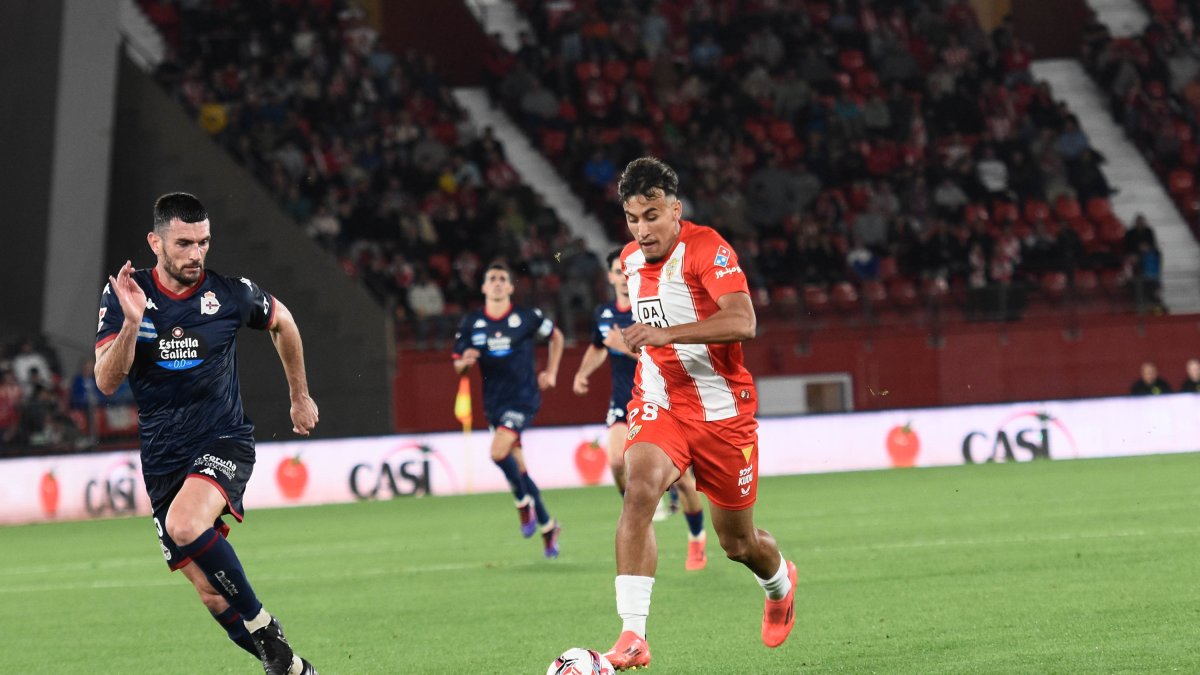 Rachad en el partido ante el Deportivo de La Coruña que acabó 2-1.