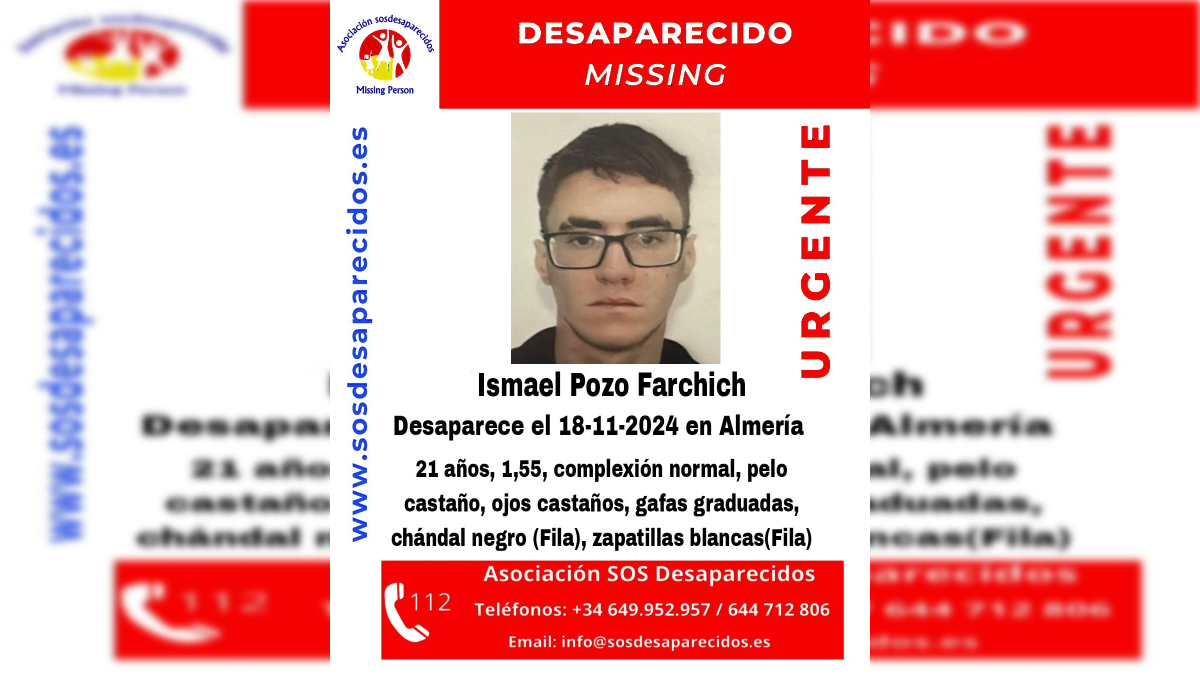 Ismael Pozo Farchich desapareció el pasado lunes 18 de noviembre.