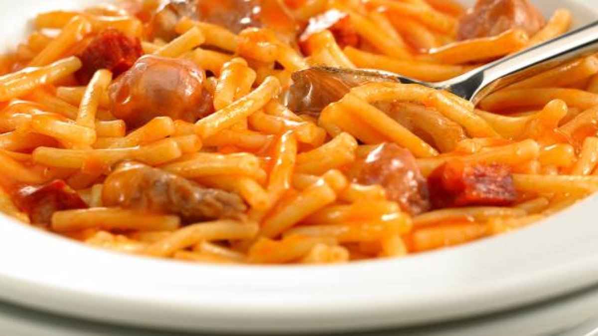 Fideos a la cazuela.