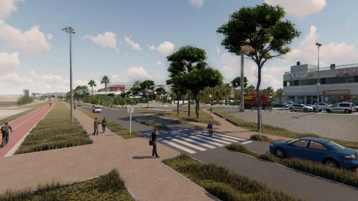 Aspecto del bulevar según un proyecto elaborado años atrás por el Ayuntamiento.