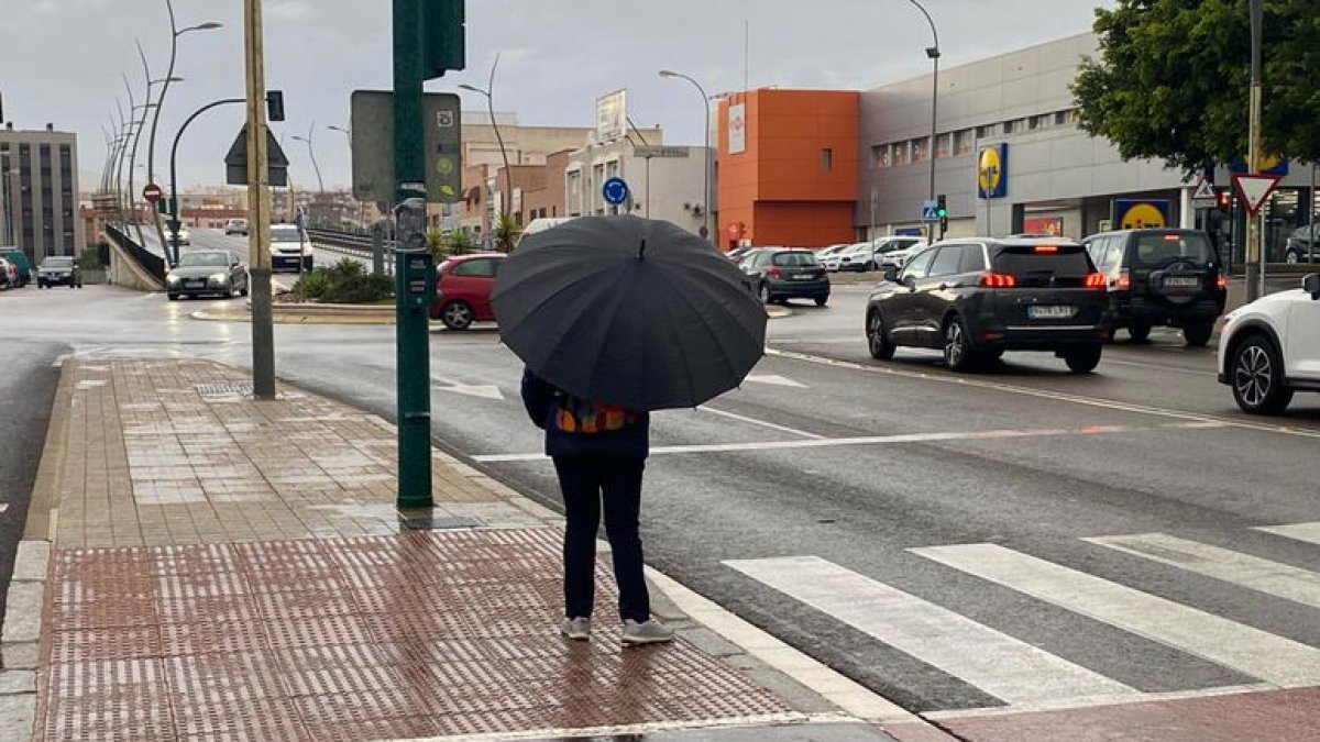Jornada de lluvia en la capital almeriense, en una imagen de archivo.