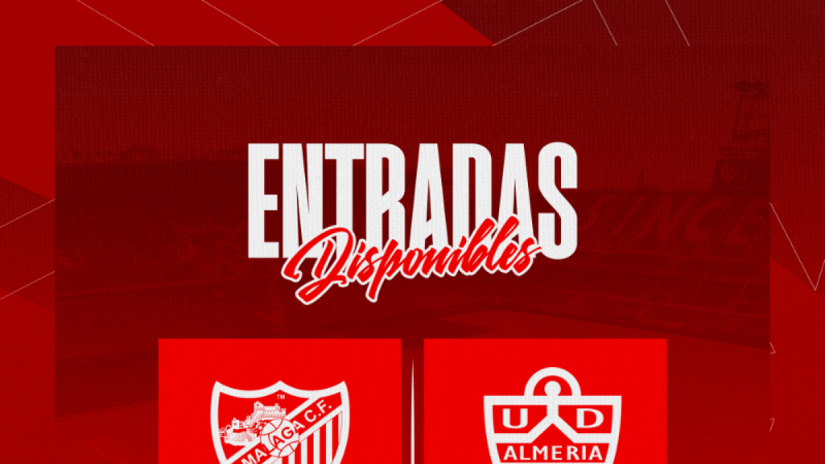 Las entradas del Málaga-Almería, a la venta.