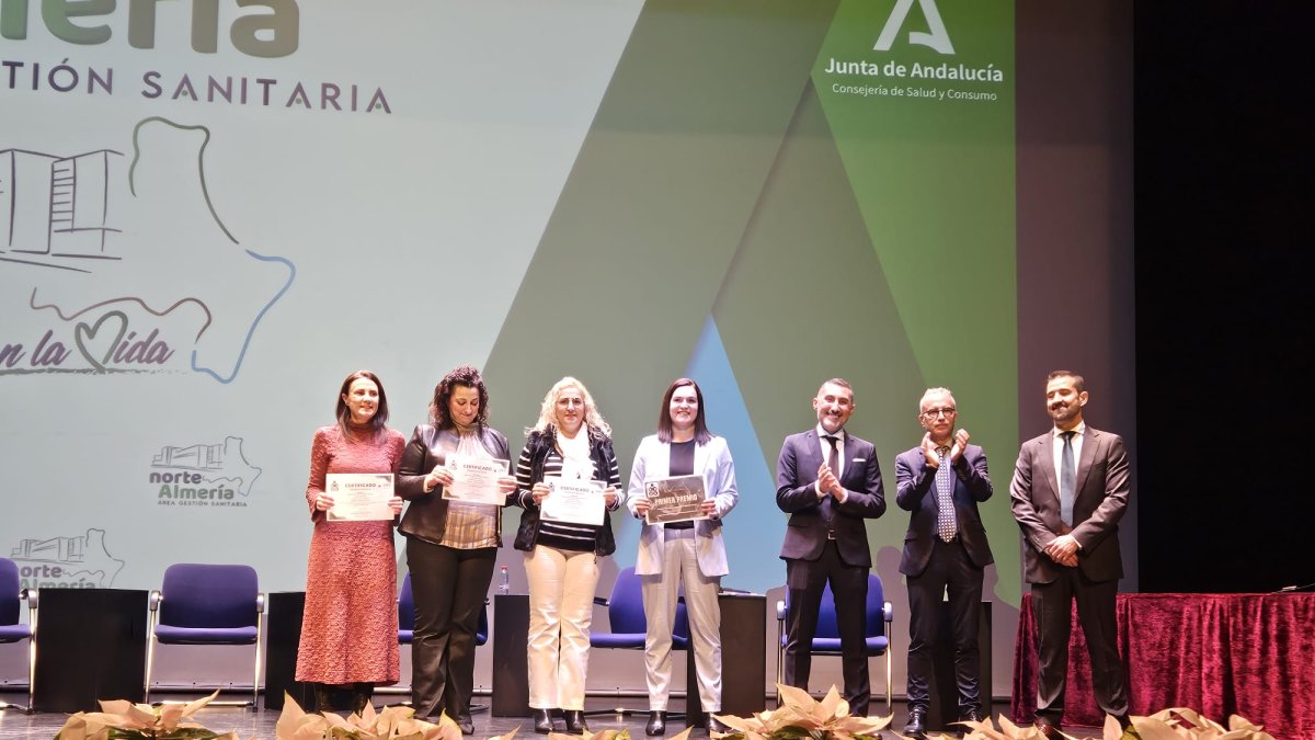 Primer premio \'Inmaculada\' entregado a María del Carmen Moreno Ramón, Ana López Rosa, Josefina García Moreno y Begoña Lorenzo Guerrero.