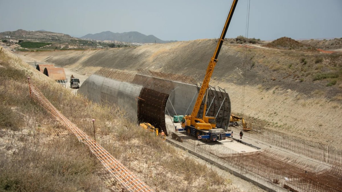 Las obras del AVE en el tramo de Pulpí a Vera.