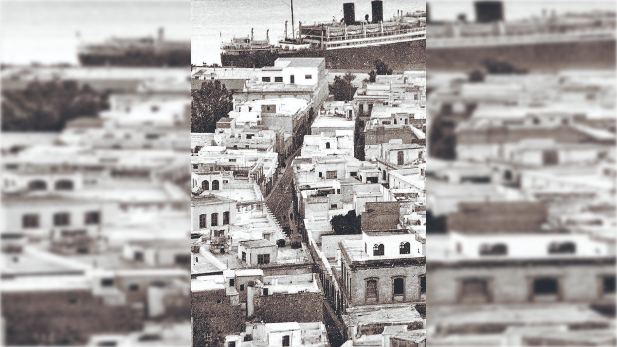 La calle de la Reina cuando aún no habían llegado los edificios modernos para dinamitar todo su esplendor de adarve antiguo.