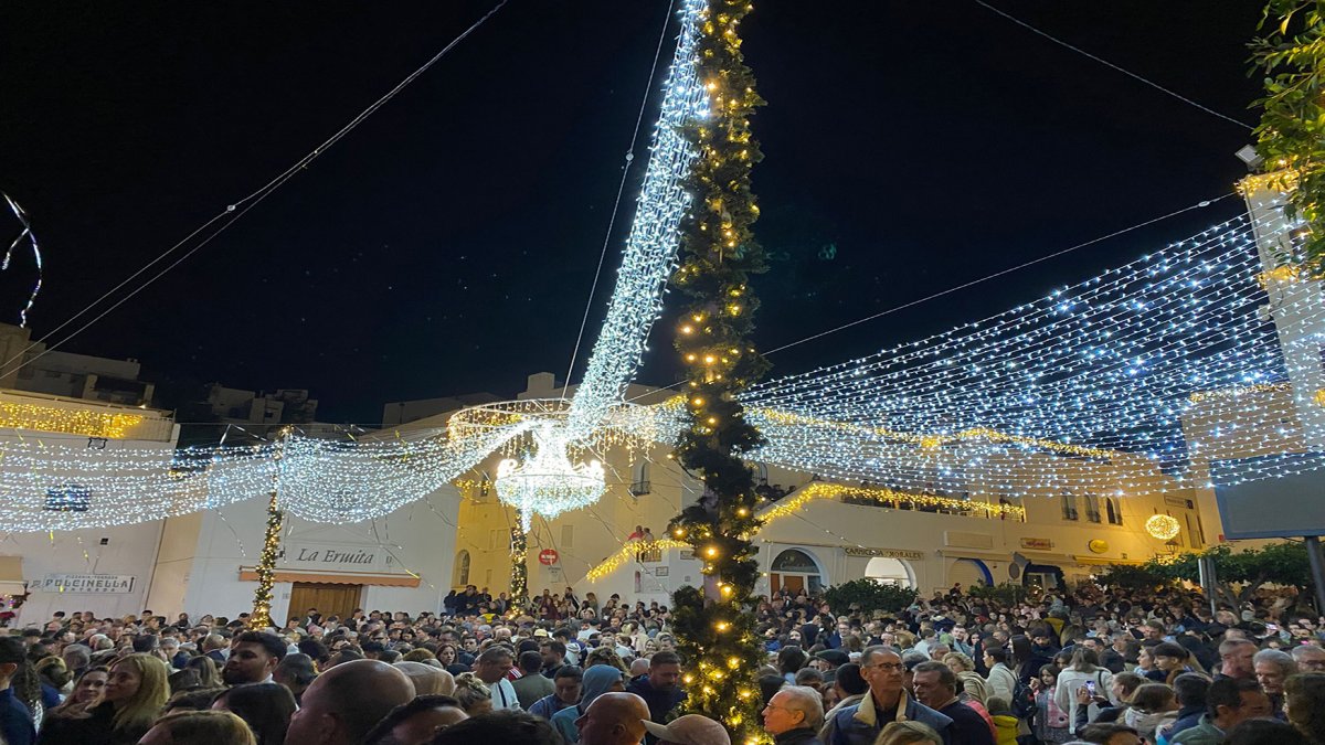 Iluminación navideña en Mojácar.