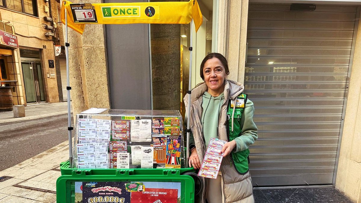 Guillermina García, vendedora de la ONCE desde 1999.