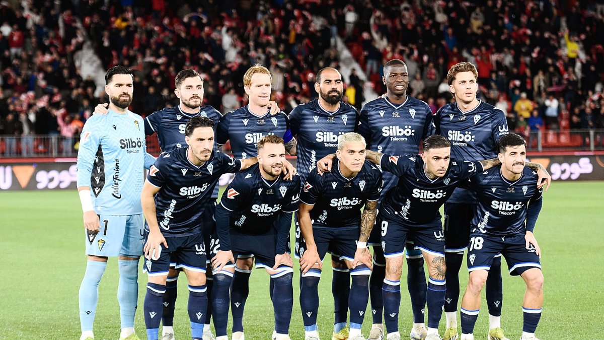 El Cádiz en el encuentro ante el Almería en los Juegos del Mediterráneo.