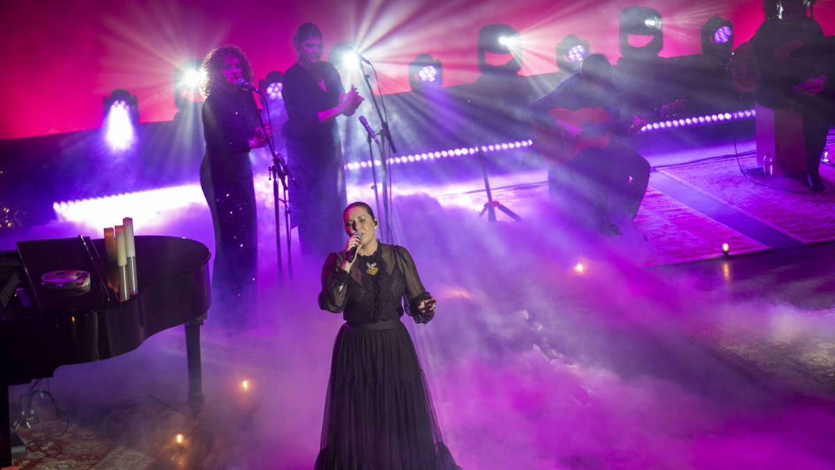 Niña Pastori, durante su actuación el viernes en el Maestro Padilla. Foto: JA Holgado.