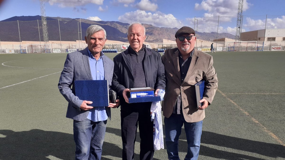 Los tres homenajeados.