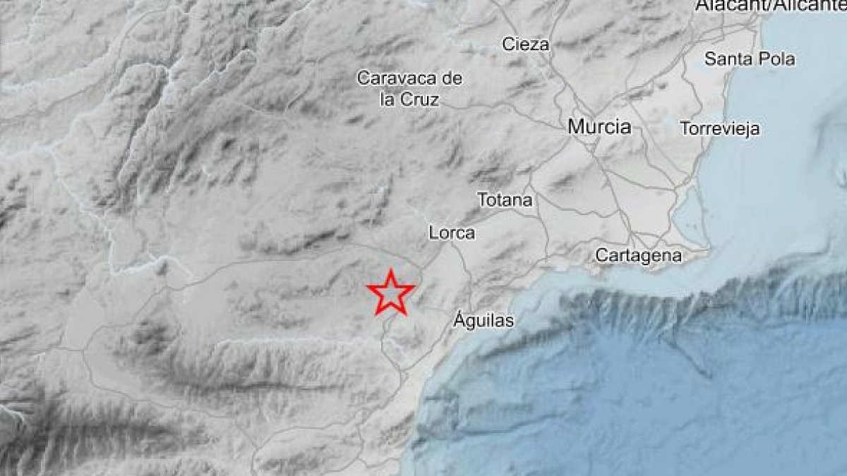 Epicentro del último de los temblores sísmicos registrados en la provincia de Almería.