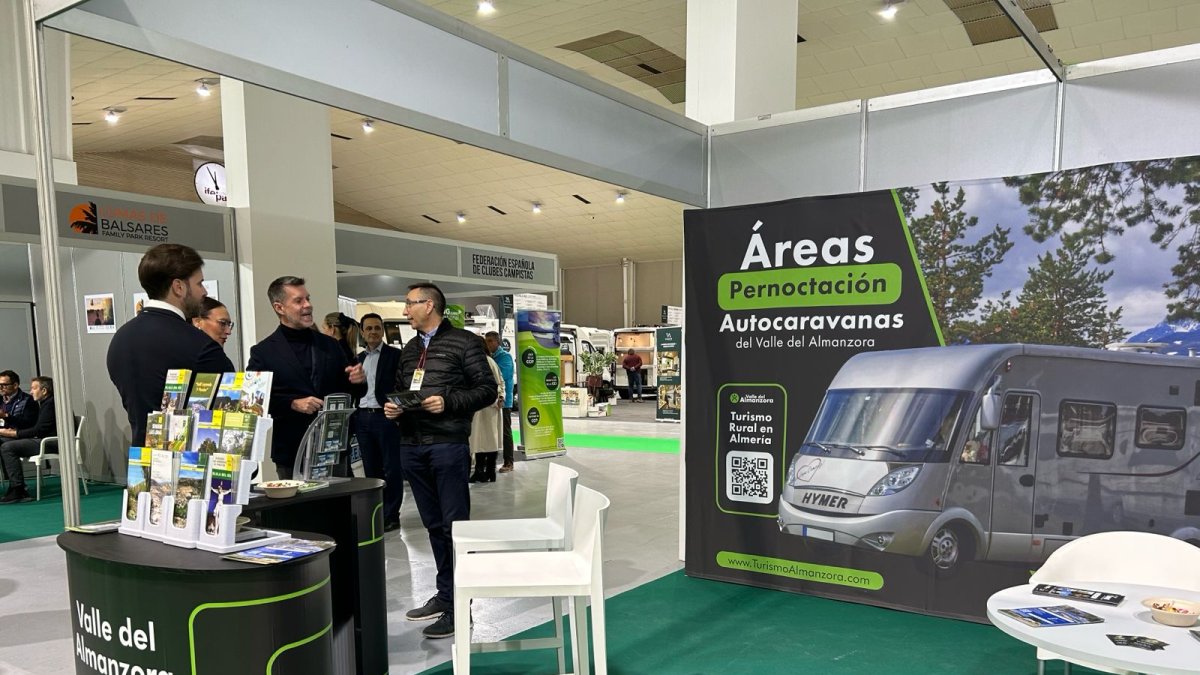 Stand del Área de Caravaning del Almanzora en la Feria de Turismo Caravaning en Torre-Pacheco.