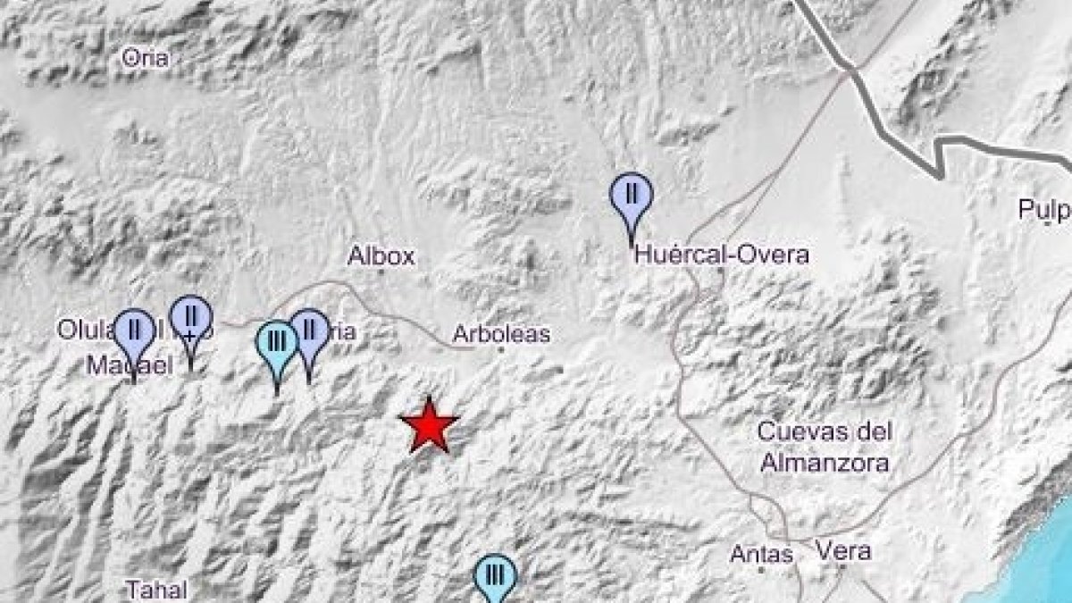 Terremoto con epicentro en Arboleas.
