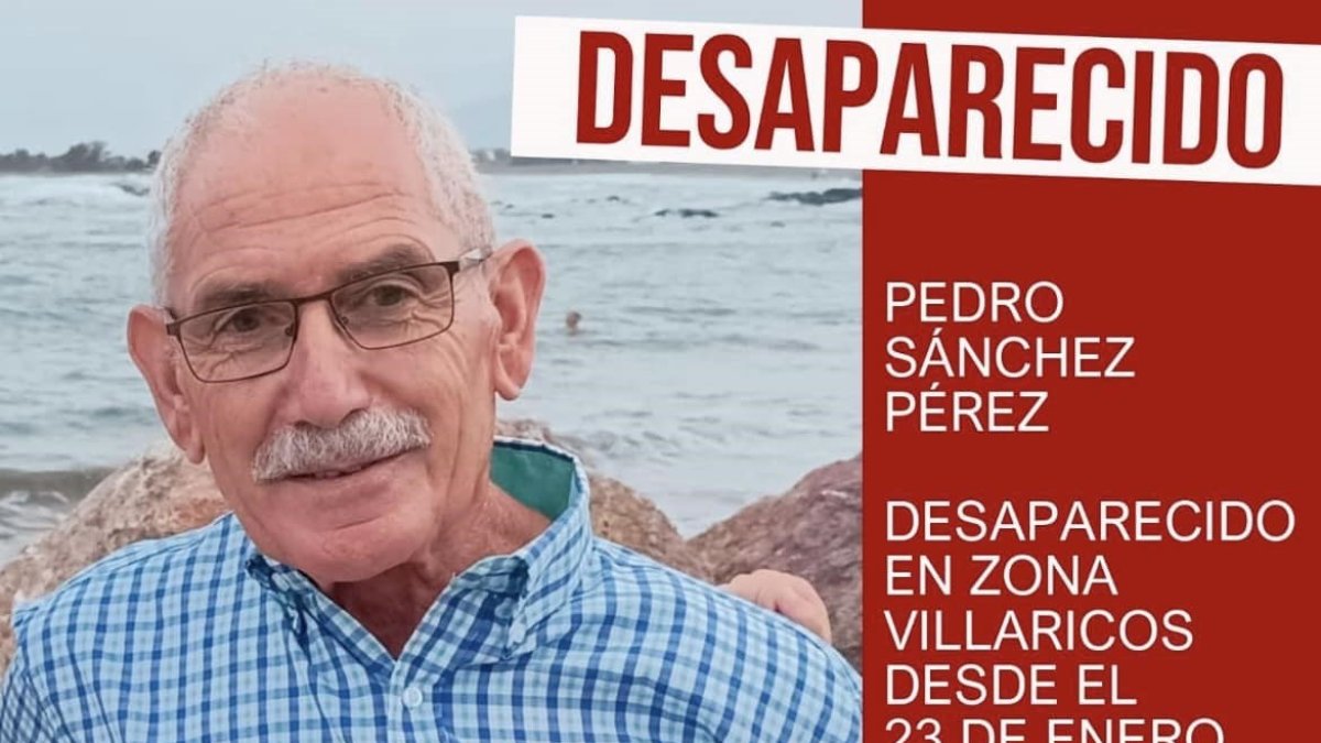 Imagen del desaparecido, Pedro Sánchez Pérez.